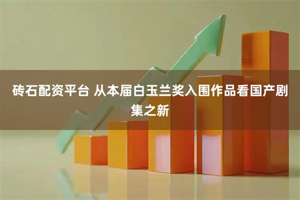 砖石配资平台 从本届白玉兰奖入围作品看国产剧集之新