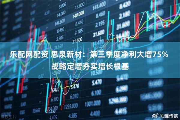乐配网配资 思泉新材：第三季度净利大增75% 战略定增夯实增长根基